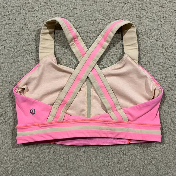 Lululemon Rack Pack Sports Bra Very Light Flare / Peach Fuzz Size 6 - Picture 2 of 5